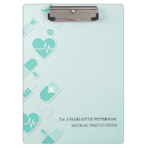 Elementos Médicos Azuis Personalizados