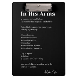 Pranchetas Em Seus Braços, Poem Wall Art Decor Poster