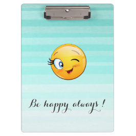 Pranchetas Emoji Vencendo Adorável Seja feliz sempre