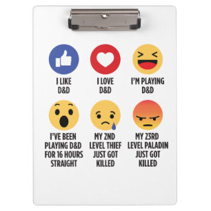 Pranchetas Emoticons D&D