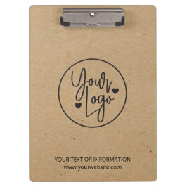 Pranchetas Empresa de Logotipo Comercial Rustic Kraft