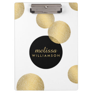 Pranchetas Encanto preto e Dourado e beleza personalizados