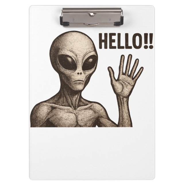 Pranchetas Encontro Grainy: A Saudação Alienígena (Frente)