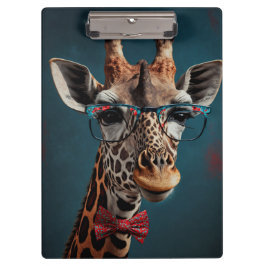 Pranchetas Engraçado Girafa Hipster Retratos Animais Engraçad