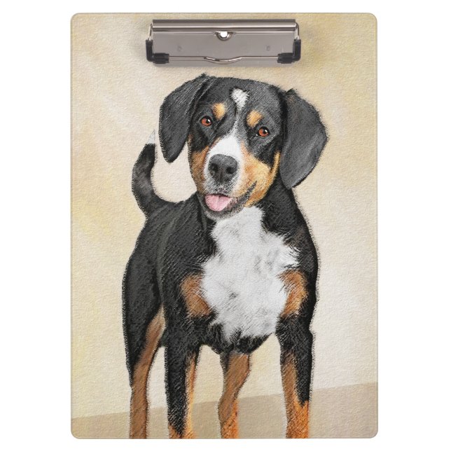 Pranchetas Entlebucher Mountain Dog Painting - Arte Original (Frente)
