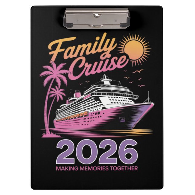 Pranchetas Equipe de Cruzeiro Familiar 2026 Viagem Correspond (Frente)