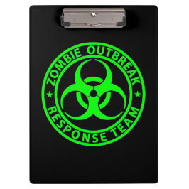 Pranchetas Equipe de Resposta a Surtos de Zumbis Verde Neon