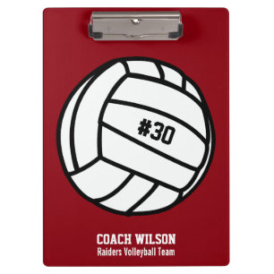 Pranchetas Equipe personalizada do voleibol, nome do jogador