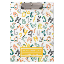 Pranchetas Escola de Padrões para Crianças do Alfabeto Dinoss