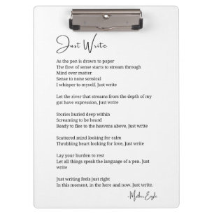 Pranchetas Escreva poesia inspiradora poster