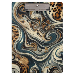 Pranchetas Estampa de leopardo abstrata em espiral