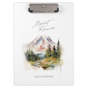 Pranchetas Estilo de Aquarela do Rainier Washington PNW