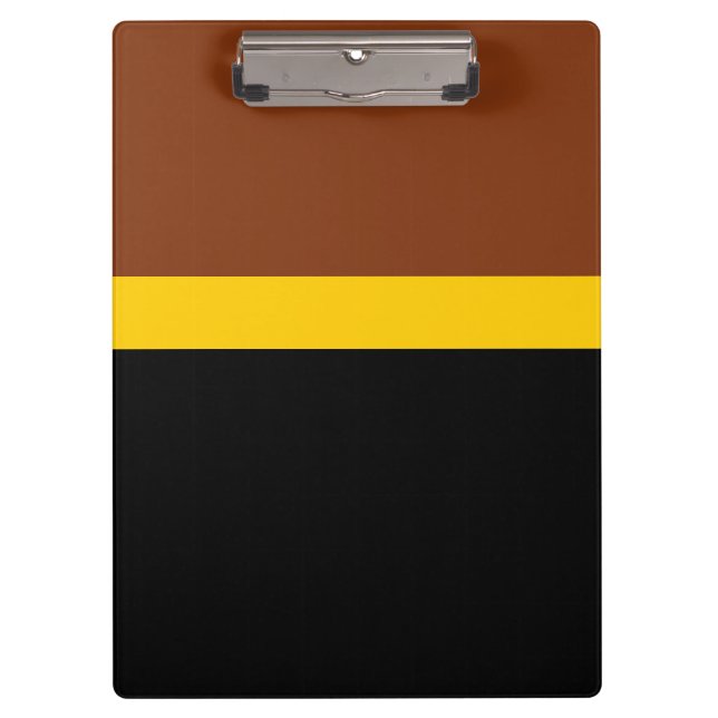 Pranchetas Estilo de Bloco de Cor Preto Amarelo castanho Desi (Frente)