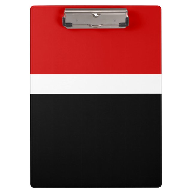 Pranchetas Estilo de Bloco de Cor Preto Branco Vermelho Desig (Frente)