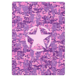 Pranchetas Estilo de Camo Digital - Estrela Rosa Deco