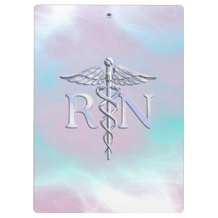 Pranchetas Estilo de Prata RN Caduceus Medicina Mãe Pérola