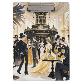 Pranchetas Estilo Moulin rouge, preto e dourado, Luxo rico