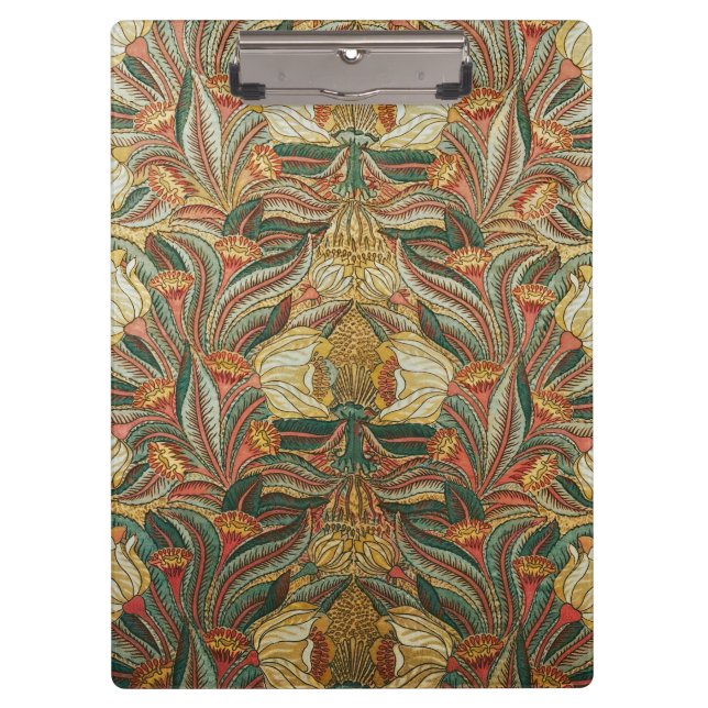 Pranchetas Estilo William Morris Rosa Verde Botânico (Frente)