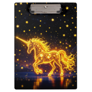 Pranchetas Estrelas luminosas de ouro de fantasia de unicórni