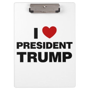 Pranchetas Eu amo o presidente Trump Heart