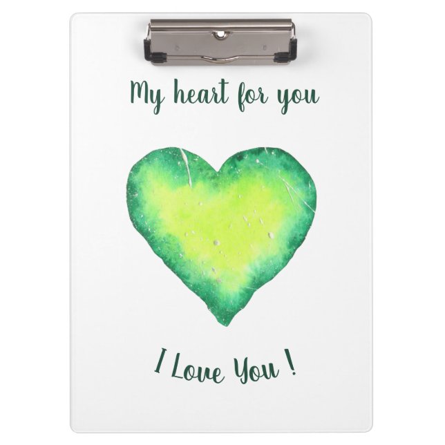 Pranchetas Eu Amo-Te Bastante Verde E Azul, Aniversário (Frente)