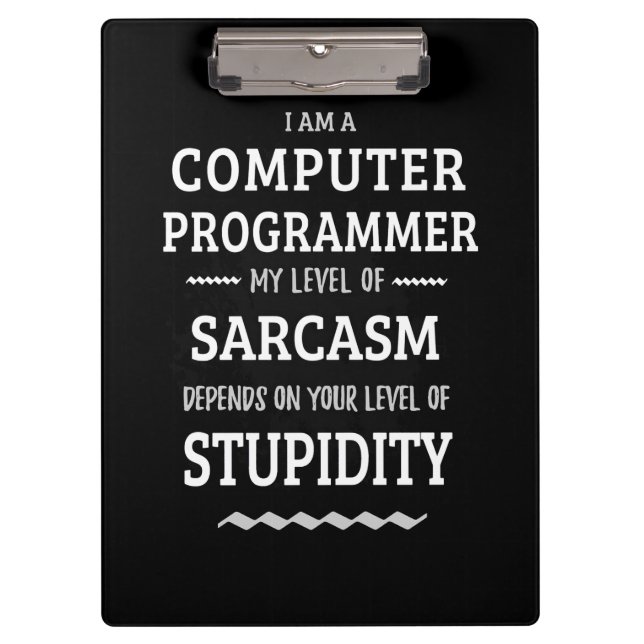 Pranchetas Eu Sou Um Programador De Computador (Frente)