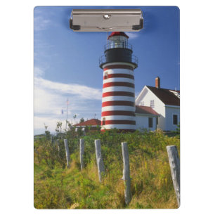 Pranchetas EUA, Maine, Lubec. Farol West Quoddy Head