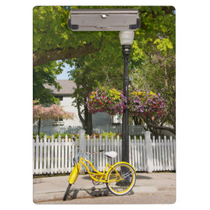 Pranchetas EUA, Michigan, Ilha Mackinac. Bicicleta Amarela
