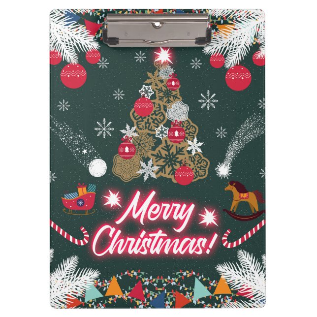 Pranchetas Evergreen Joy do Natal (Frente)