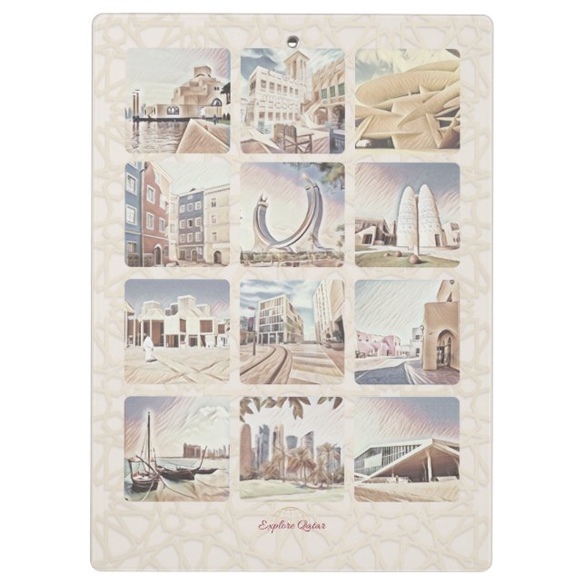 Pranchetas Explorar o Qatar (Verso)