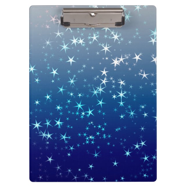 Pranchetas Faíscas de Natal Estrelas Céu Azul (Frente)