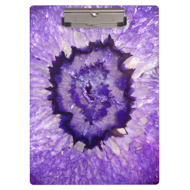 Pranchetas Falln Purple Agate Geode (Frente)