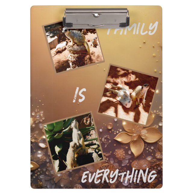 Pranchetas Família Meerkats É Tudo, (Frente)