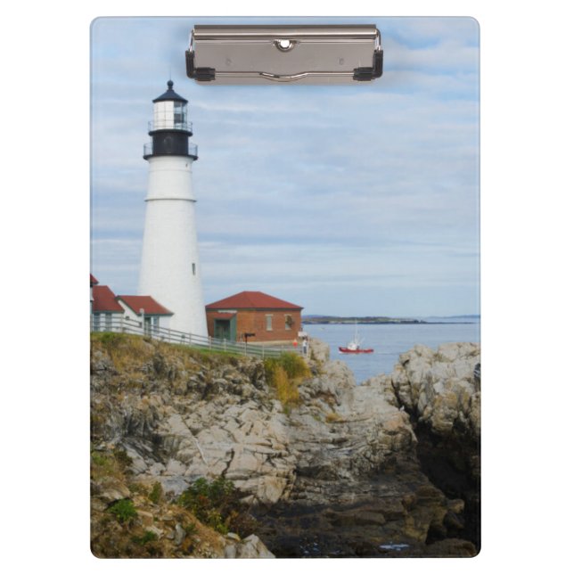 Pranchetas Farol de Portland Headlight em costa rochosa (Frente)