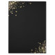 Pranchetas Faux Dourado Confetti no Black Modern Personalizad (Verso)