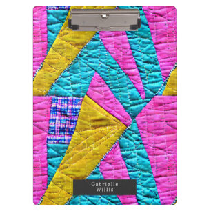 Pranchetas Faux Patchwork Quilt Boho Folk Art Inspirado