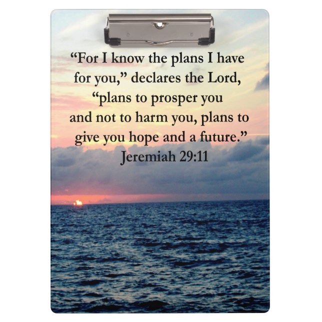 PRANCHETAS FÉ EM JEREMIAH 29:11 SUNRISE VERSE (Frente)