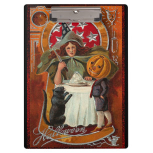 Pranchetas Feliz Halloween Retro Poster