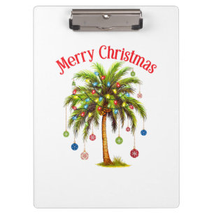 Pranchetas Feliz Natal Palm Tree Light Havaiana Tropical