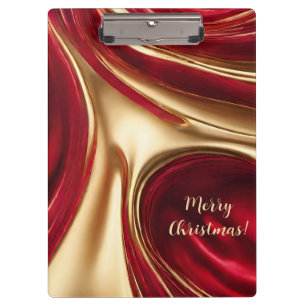 Pranchetas Feliz Natal, Vermelho e Dourado.