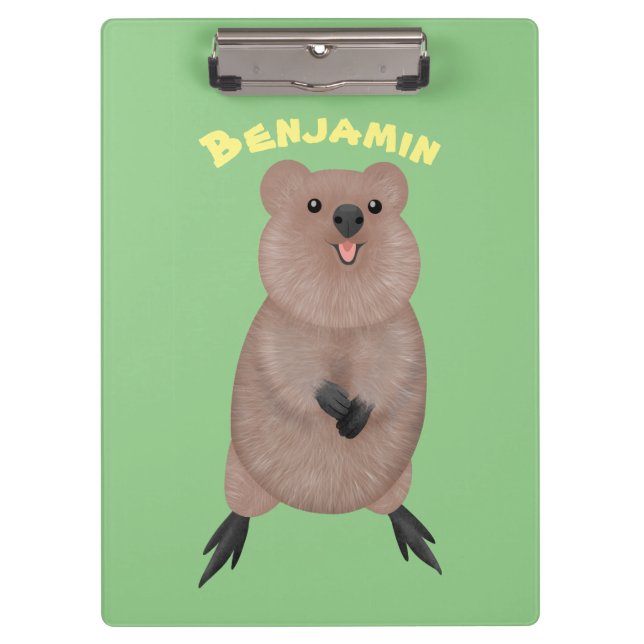 Pranchetas Feliz sorriso, design de desenho animado de quokka (Frente)