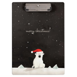 Pranchetas Feliz Urso Polar de Natal!