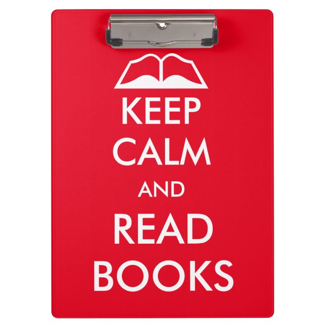 Pranchetas Fique calmo e leia livros (Frente)