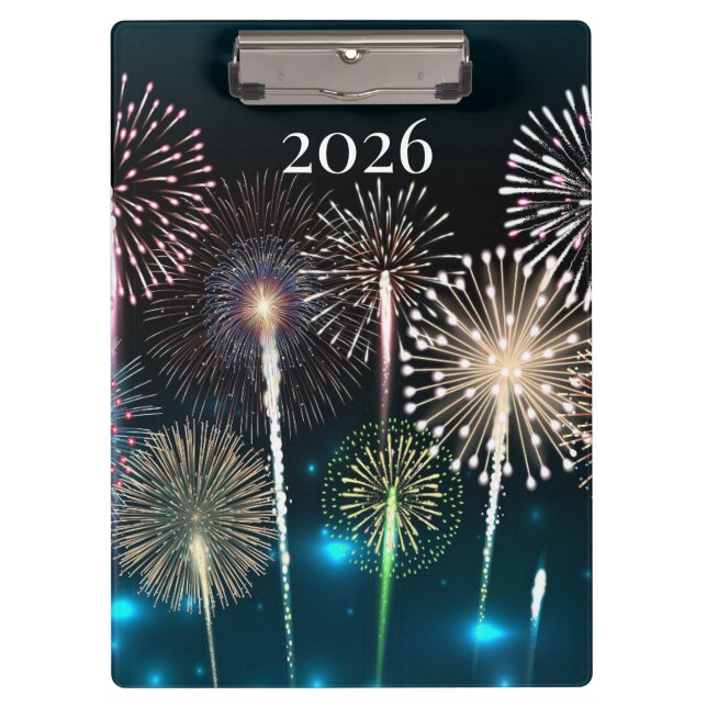 Pranchetas Fireworks 2026, Feliz ano novo (Frente)