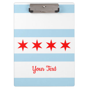 Pranchetas Flag of Chicago, Illinois Clipboard