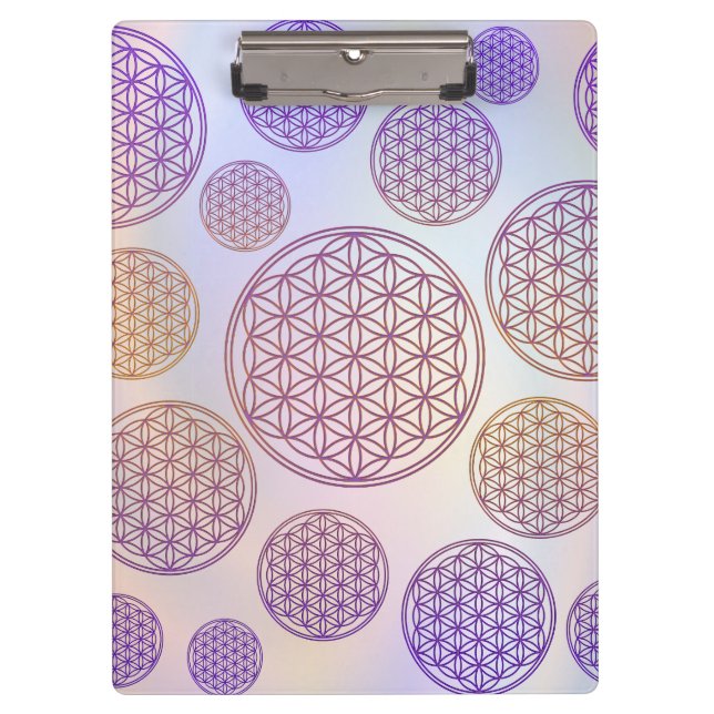 Pranchetas Flor da Vida / Blume des Lebens - violeta padrão (Frente)