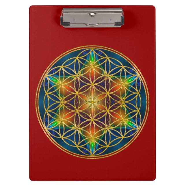Pranchetas FLOR DA VIDA - Flor de Fractal 1 (Frente)