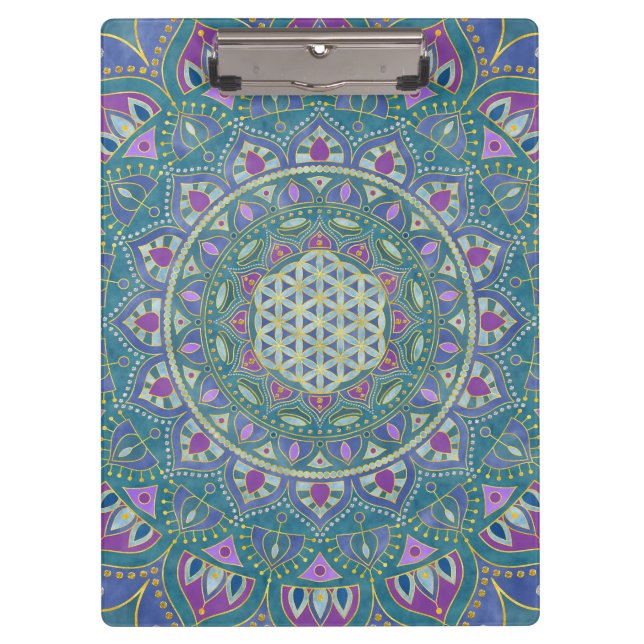 Pranchetas Flor Da Vida - Mandala Estilo Índia 1 (Frente)