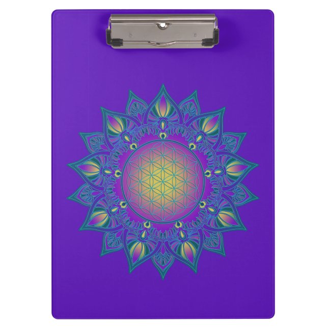 Pranchetas Flor da Vida - Mandala Indiana 3 (Frente)