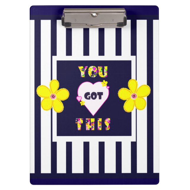 Pranchetas Flor de Arte Amarelo Brilhante com marinho (Frente)